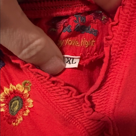 Johnny Was Red Embroidered Women’s Dress XL - Picture 3 of 7